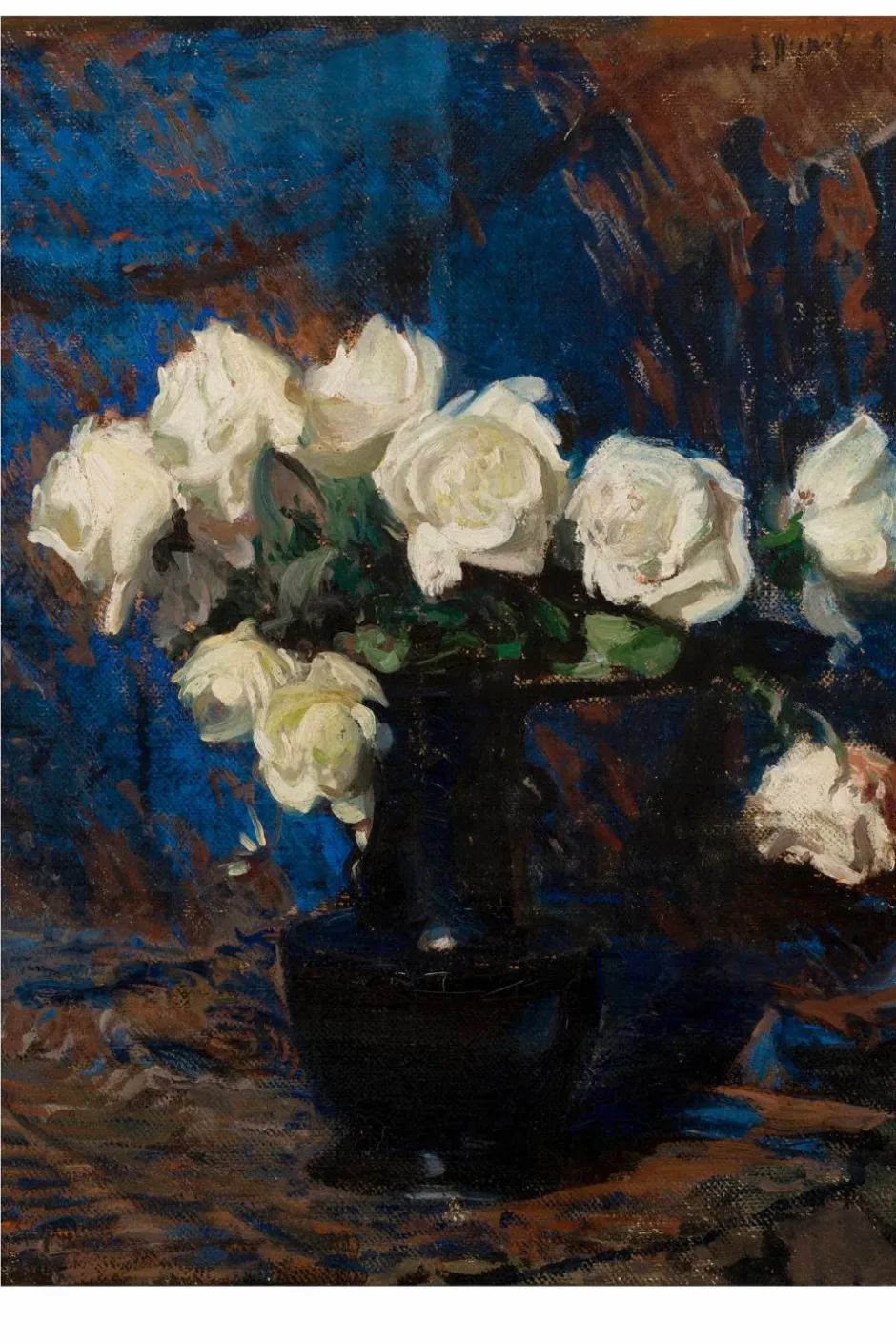 Store Lazybones Art Print - White Roses