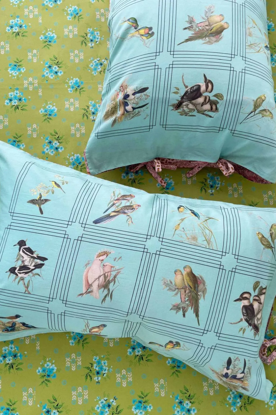 Outlet Lazybones Australian Birds Pillowcase Set *Organic Cotton