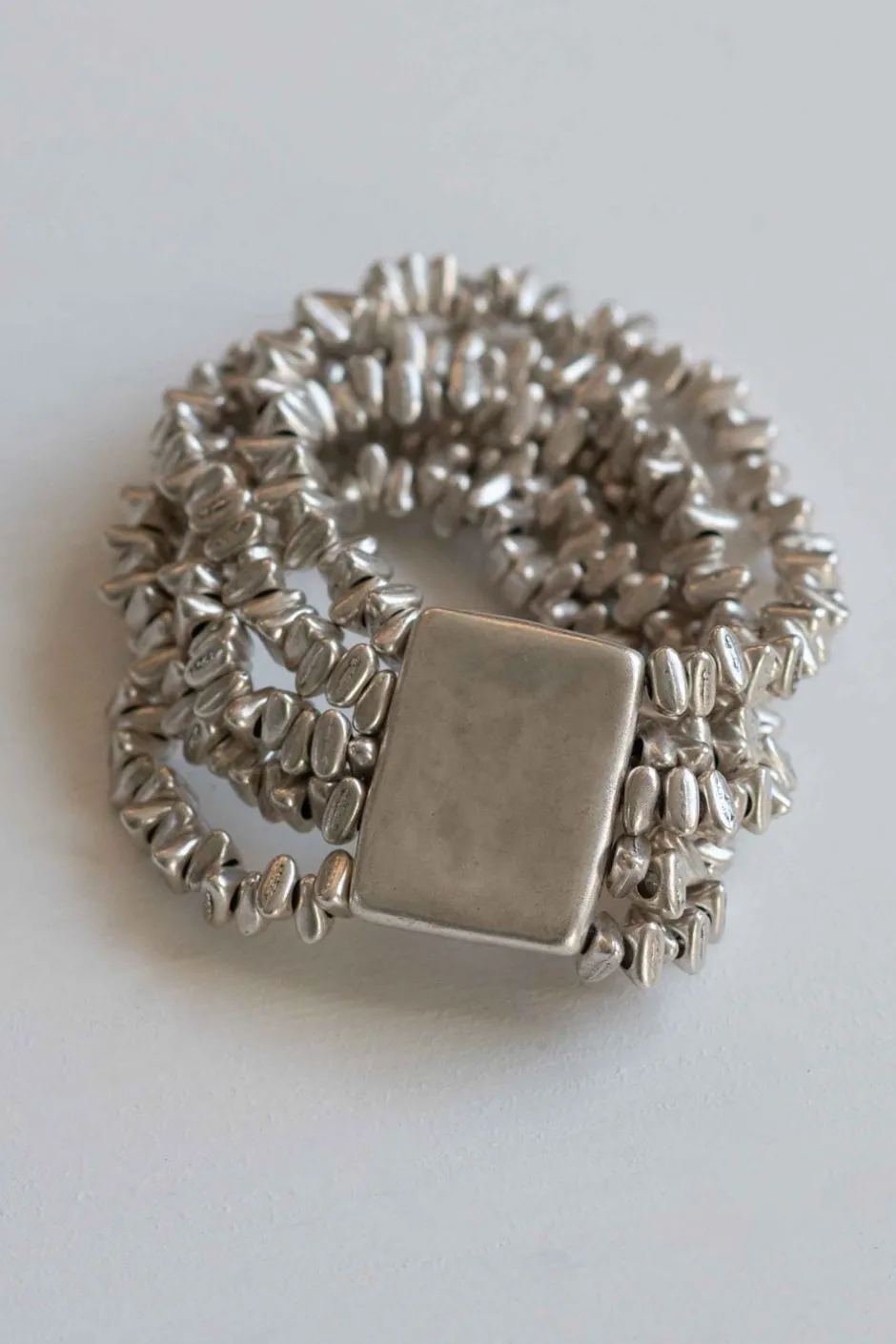 Outlet Lazybones Beaded Pewter Bracelet