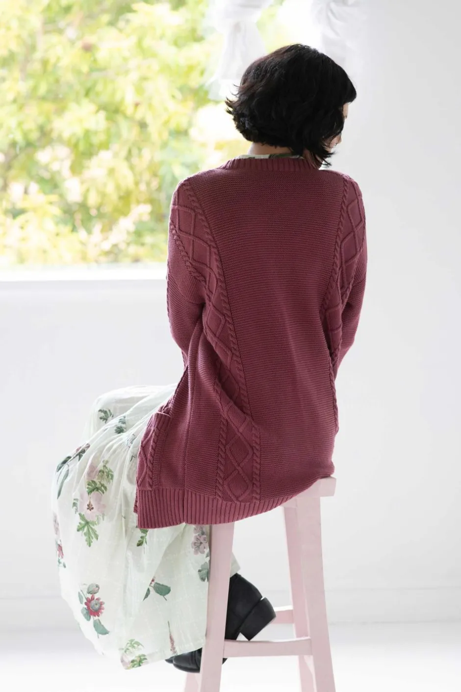 charli_cardigan_mulberry_organic_cotton_5.webp Hot Lazybones Charli Cardigan Mulberry *Organic Cotton