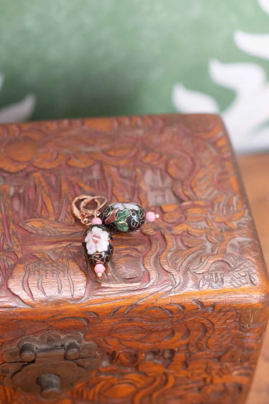 Hot Lazybones Cloisonne Earrings