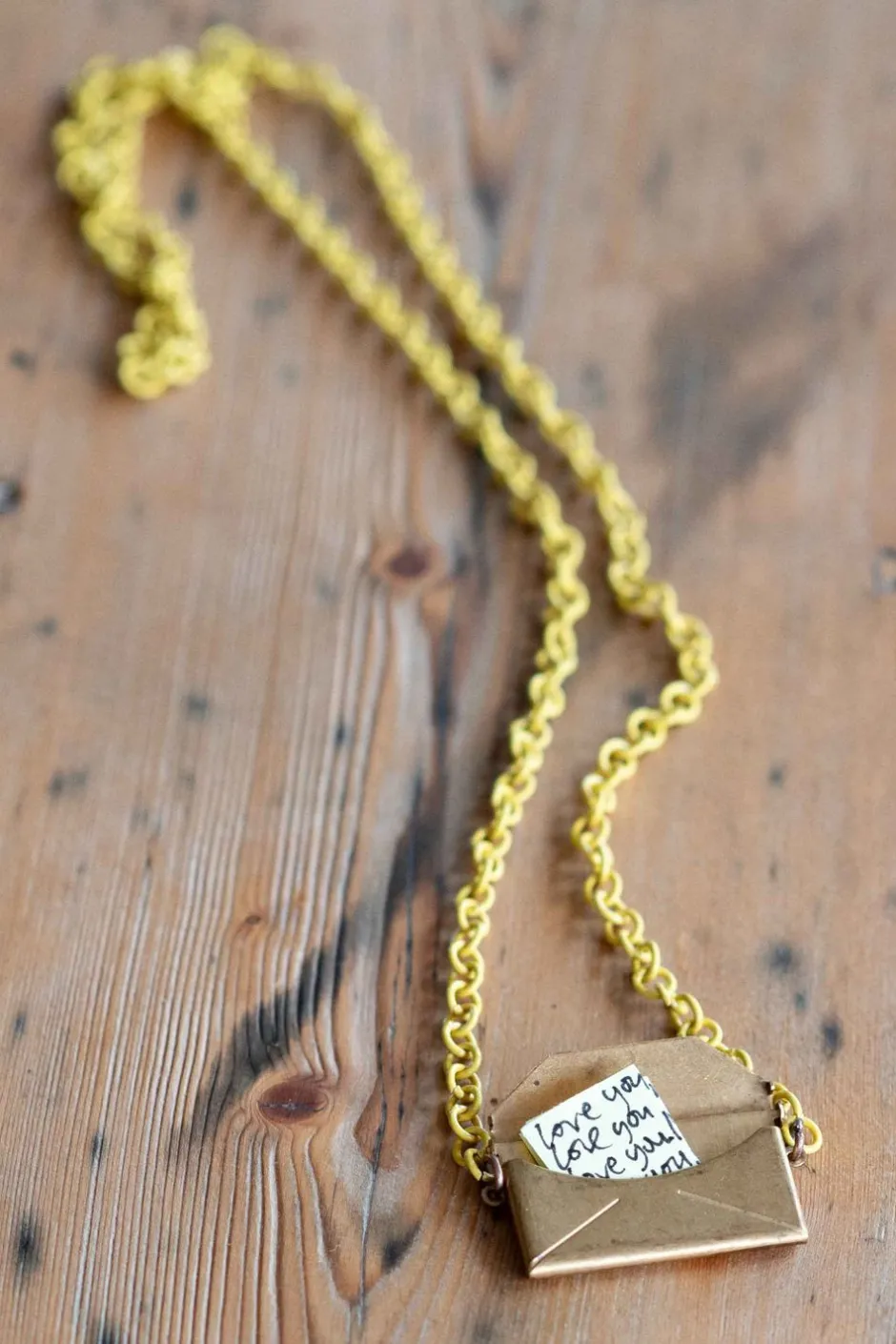 New Lazybones Envelope Necklace