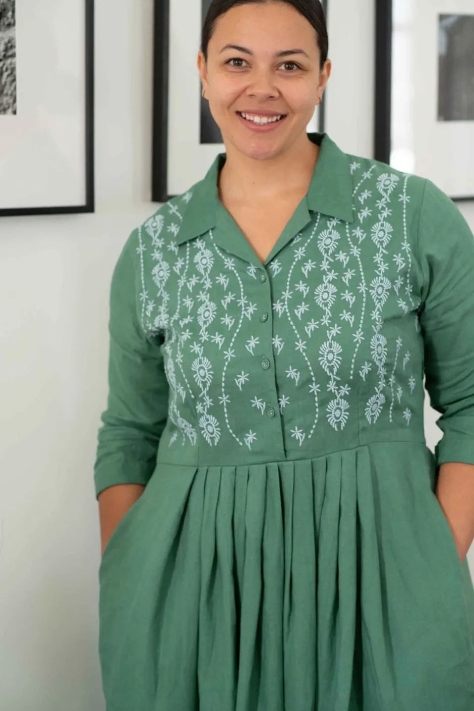Cheap Lazybones Gianna Dress Evergreen