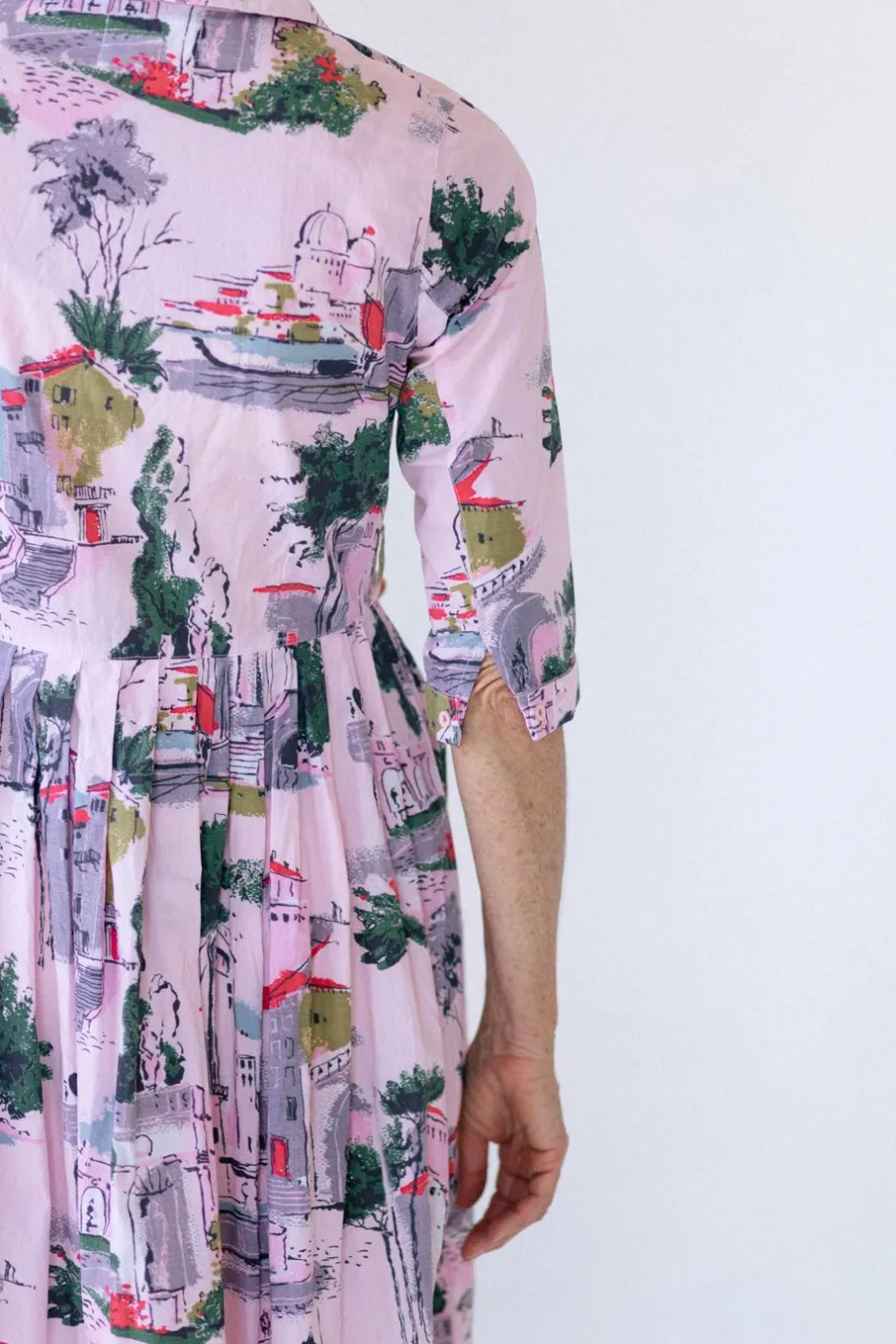 gianna_dress_in_sorrento_organic_cotton_3.webp Flash Sale Lazybones Gianna Dress In Sorrento *Organic Cotton