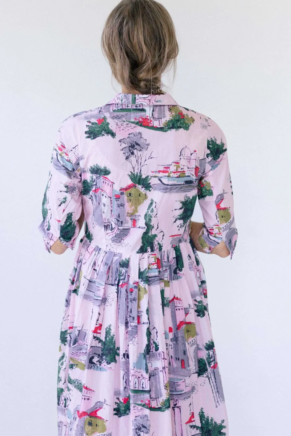 gianna_dress_in_sorrento_organic_cotton_7.webp Flash Sale Lazybones Gianna Dress In Sorrento *Organic Cotton