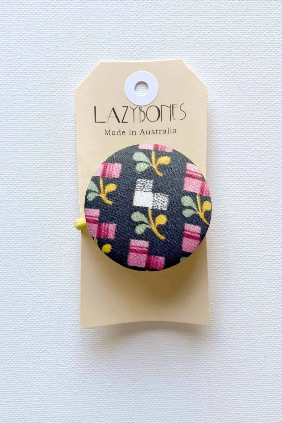 Hot Lazybones Hair Button Painted Floral