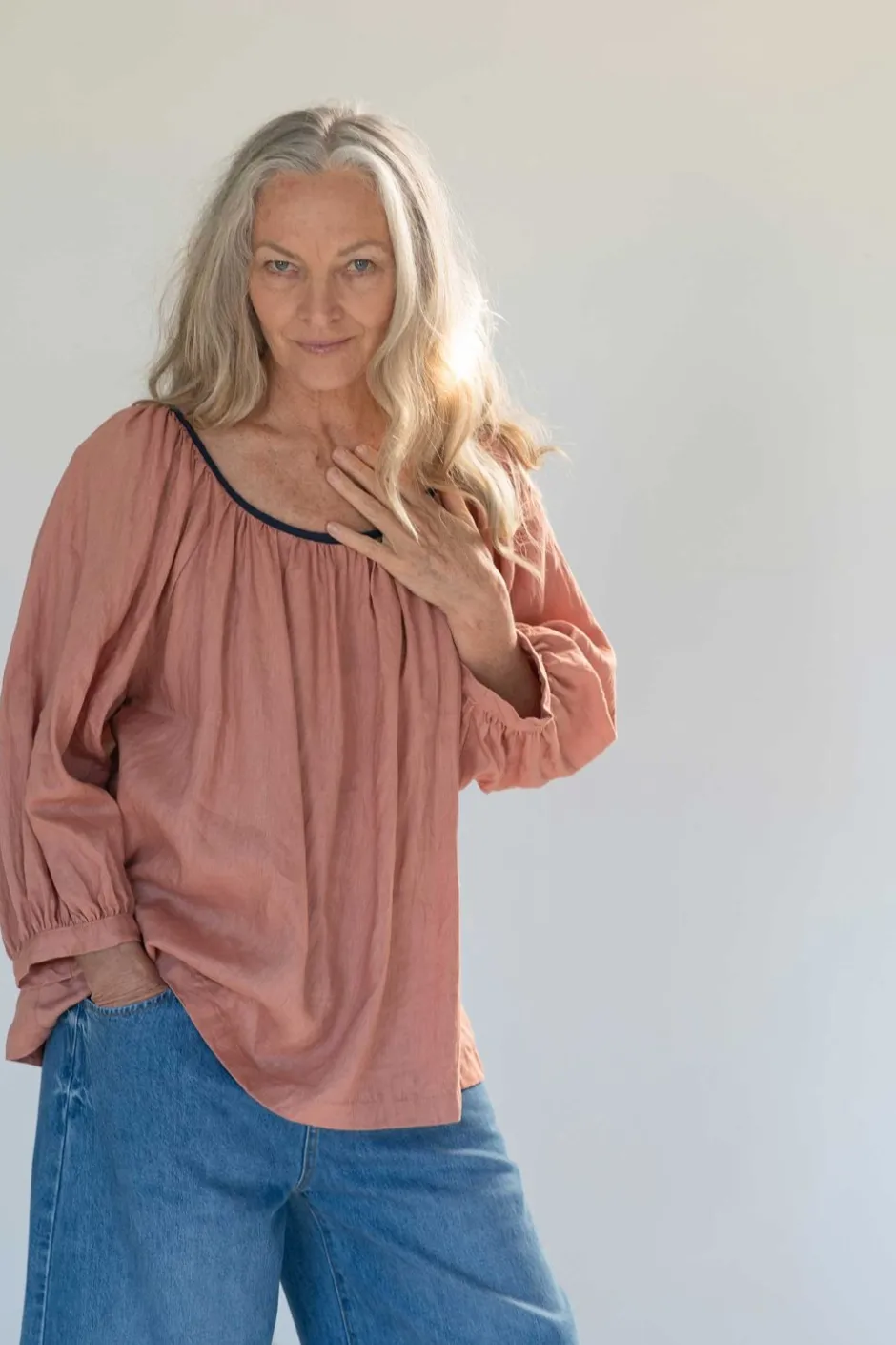 hetti_linen_top_clay_6.webp Clearance Lazybones Hetti Linen Top Clay