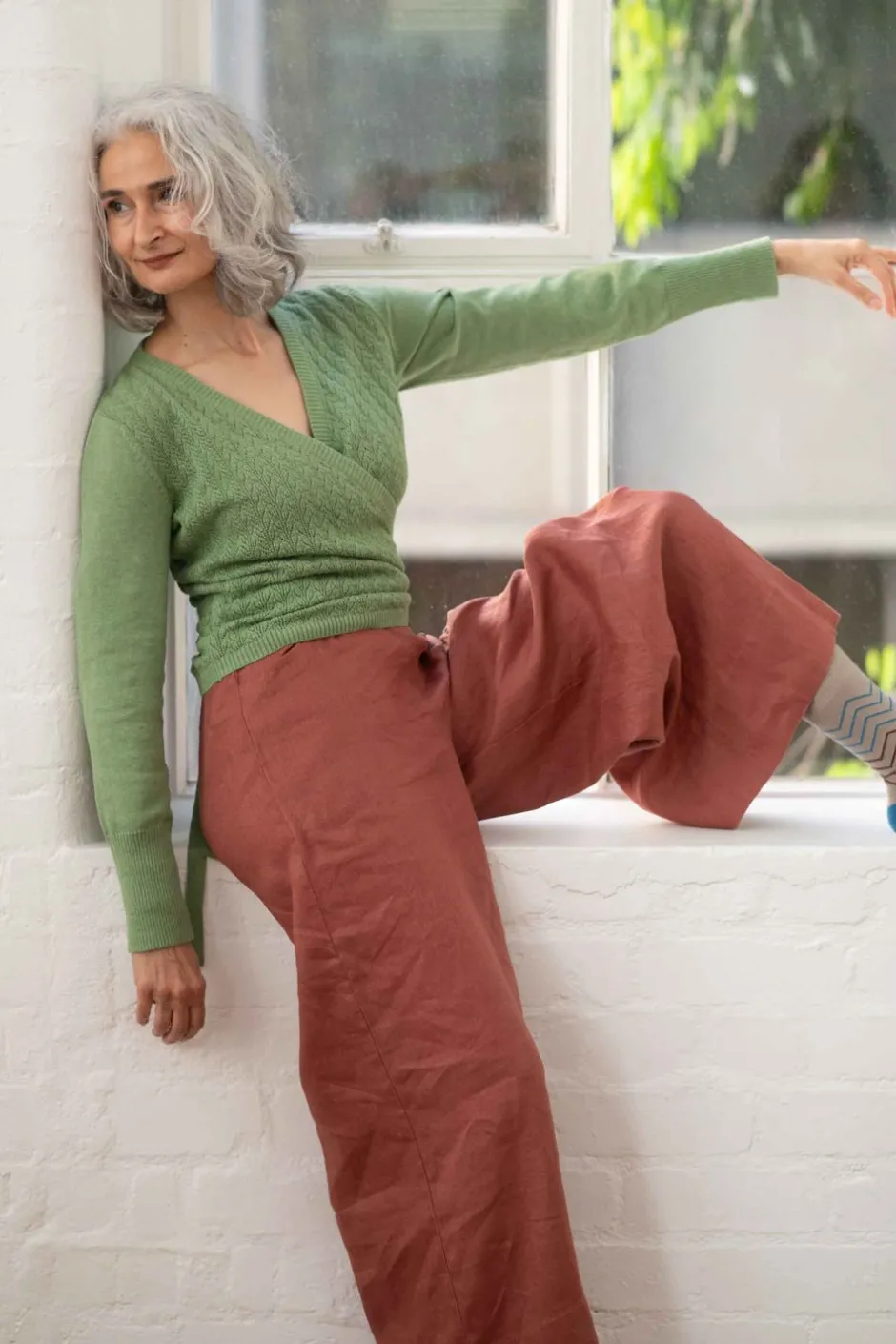 imogen_wrap_cardigan_cottage_green_3.webp Discount Lazybones Imogen Wrap Cardigan Cottage Green