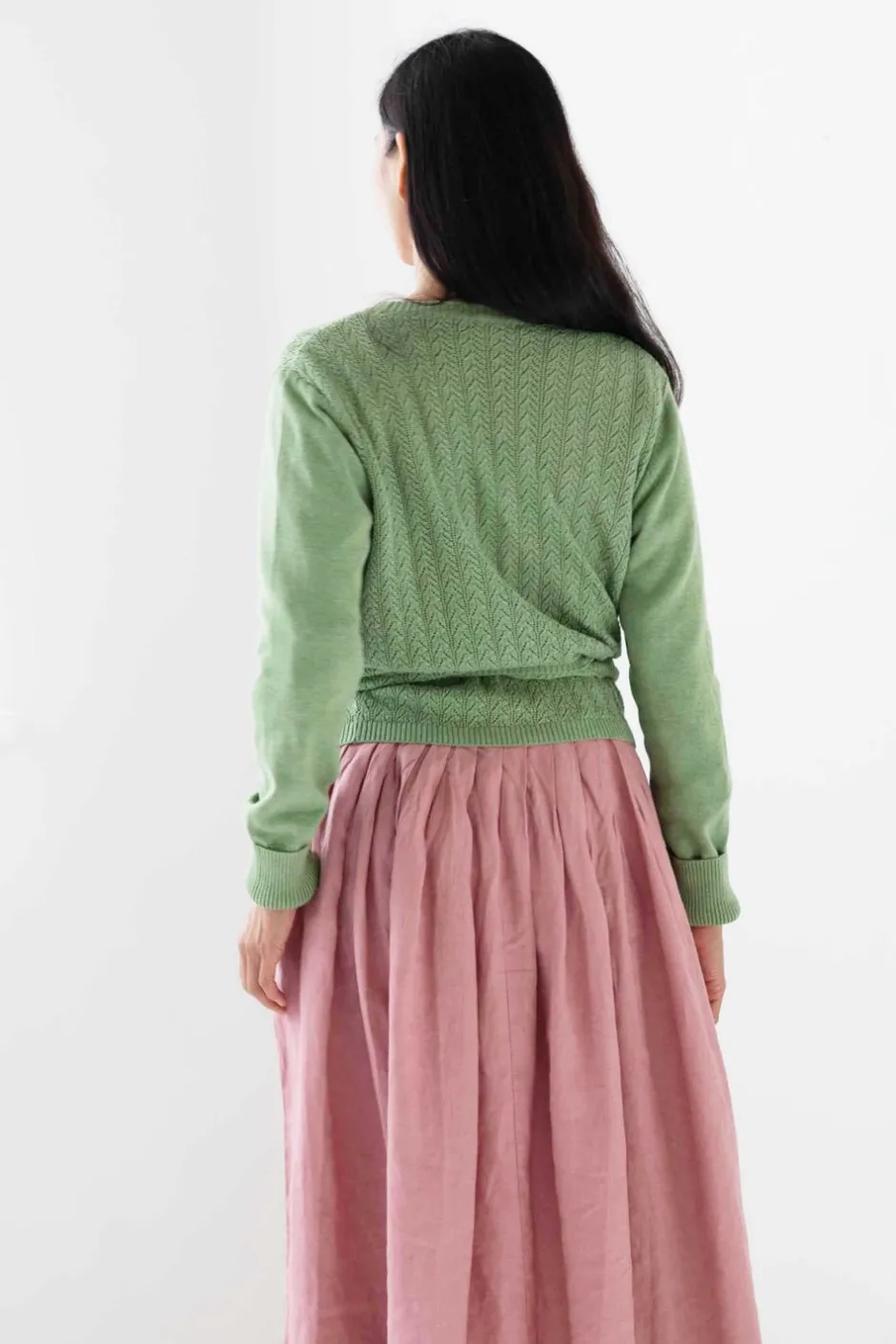 imogen_wrap_cardigan_cottage_green_5.webp Discount Lazybones Imogen Wrap Cardigan Cottage Green