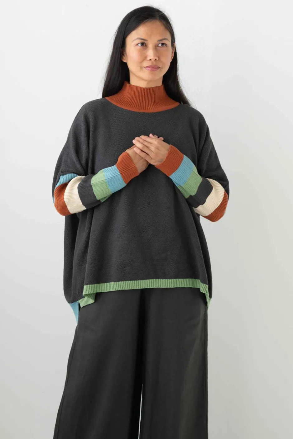 Online Lazybones Josie Jumper Charcoal