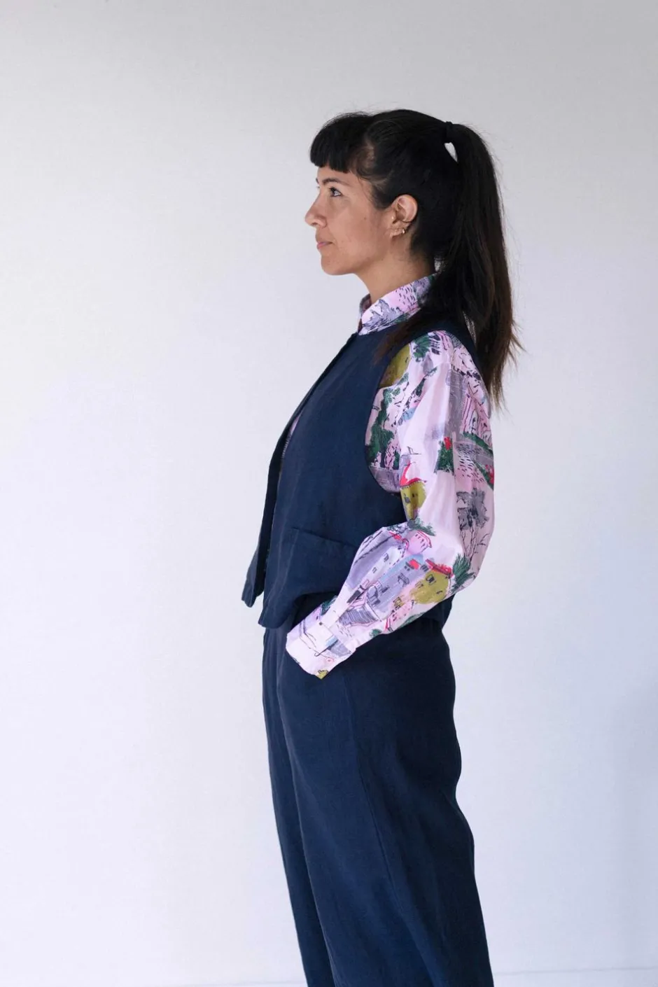 Cheap Lazybones Marlo Vest In Dark Navy