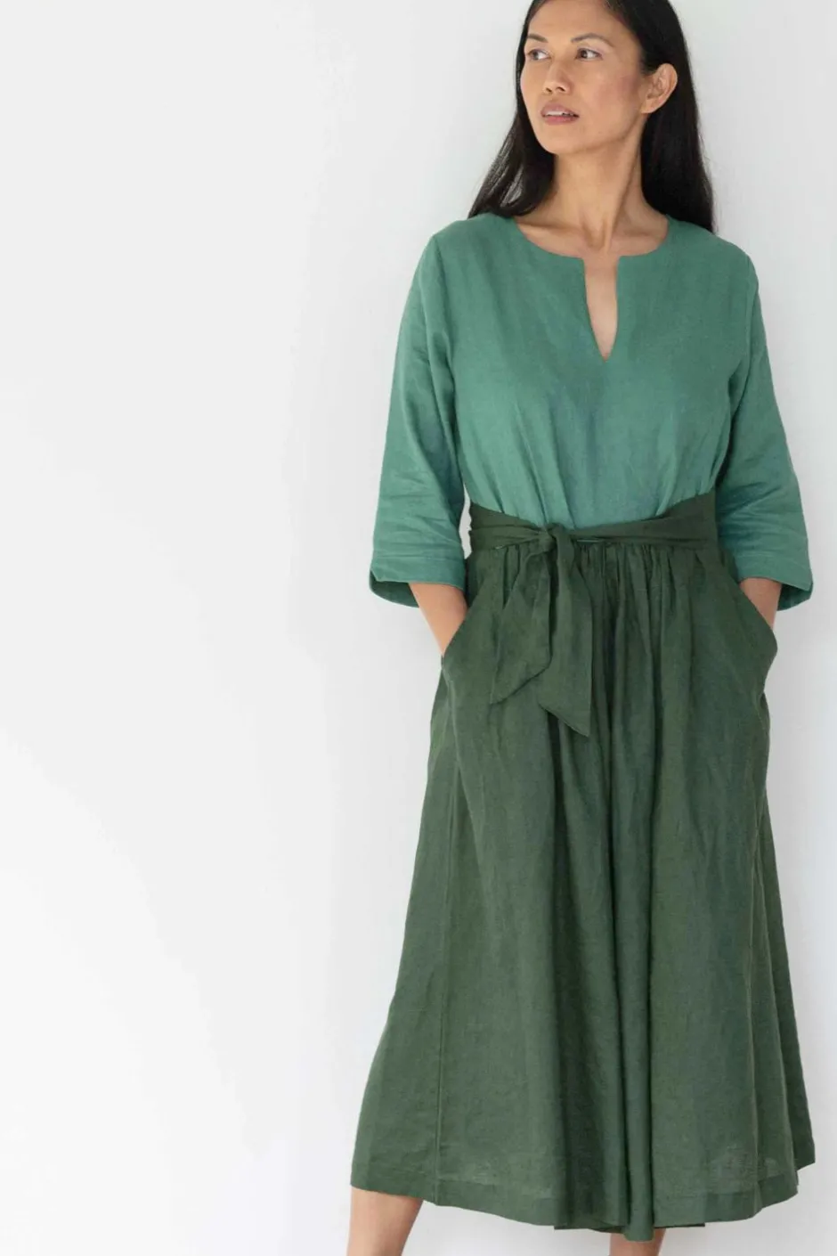 michaela_dress_evergreen_3.webp Flash Sale Lazybones Michaela Dress Evergreen
