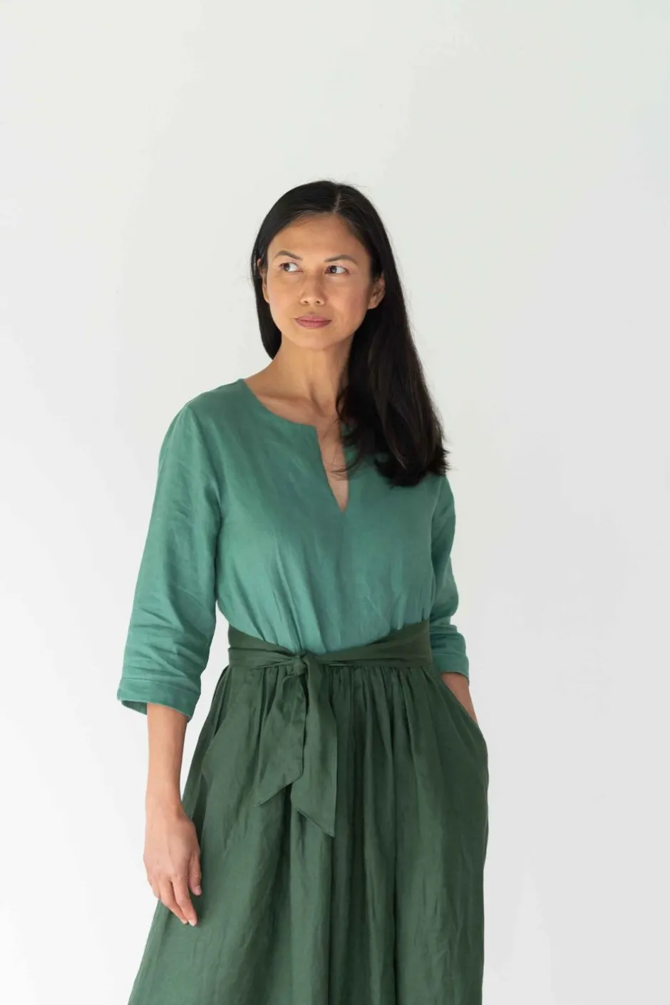 michaela_dress_evergreen_4.webp Flash Sale Lazybones Michaela Dress Evergreen