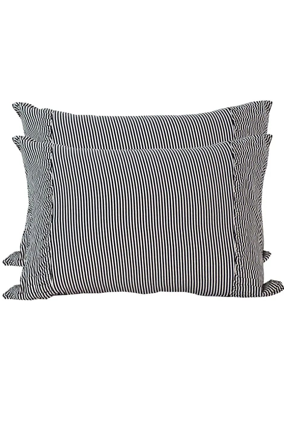 Discount Lazybones Pillowcase Set In Charcoal Stripe *Organic Cotton