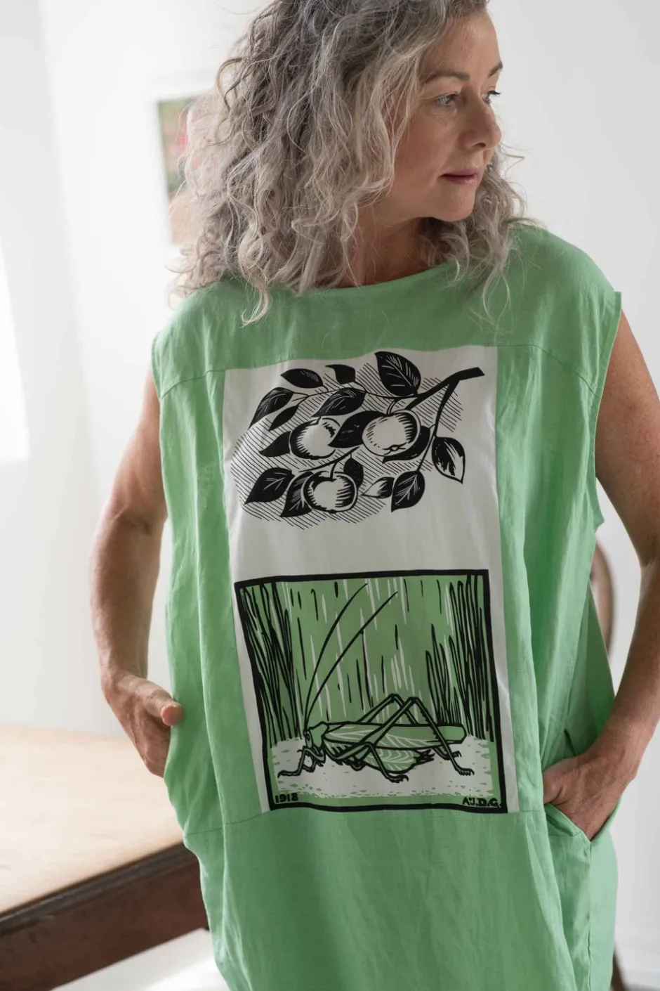polly_dress_greengage_3.webp Discount Lazybones Polly Dress Greengage