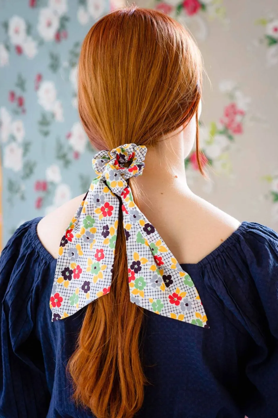 Best Sale Lazybones Scrunchie With Scarf In Daisy