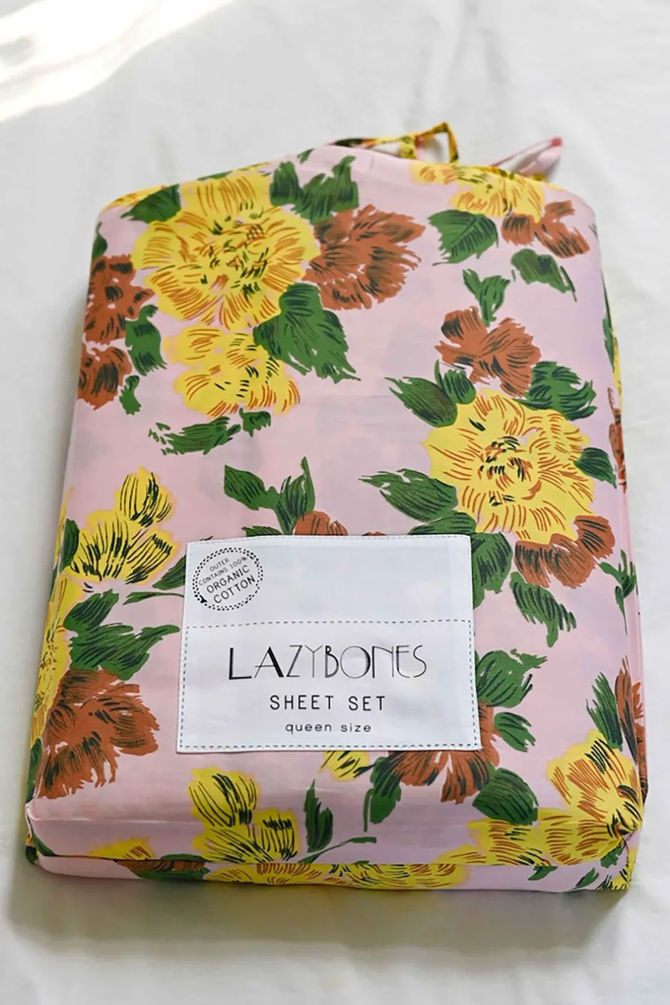 sheet_set_in_zinnia_organic_cotton_5.webp Clearance Lazybones Sheet Set In Zinnia *Organic Cotton