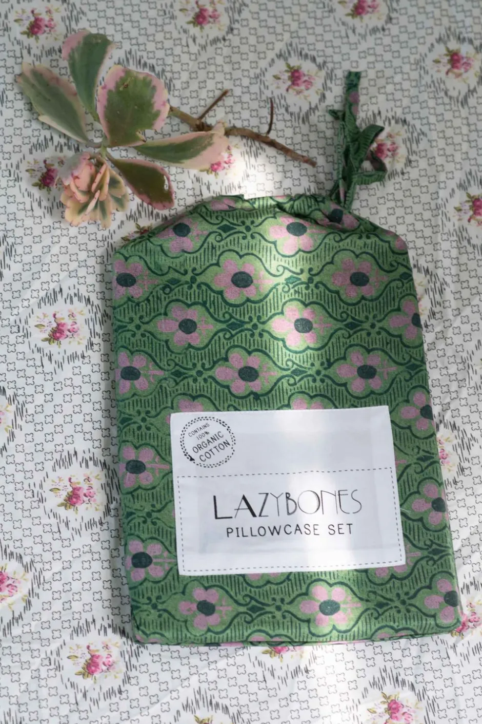 summer_flowers_pillowcase_set_organic_cotton_5.webp Store Lazybones Summer Flowers Pillowcase Set *Organic Cotton