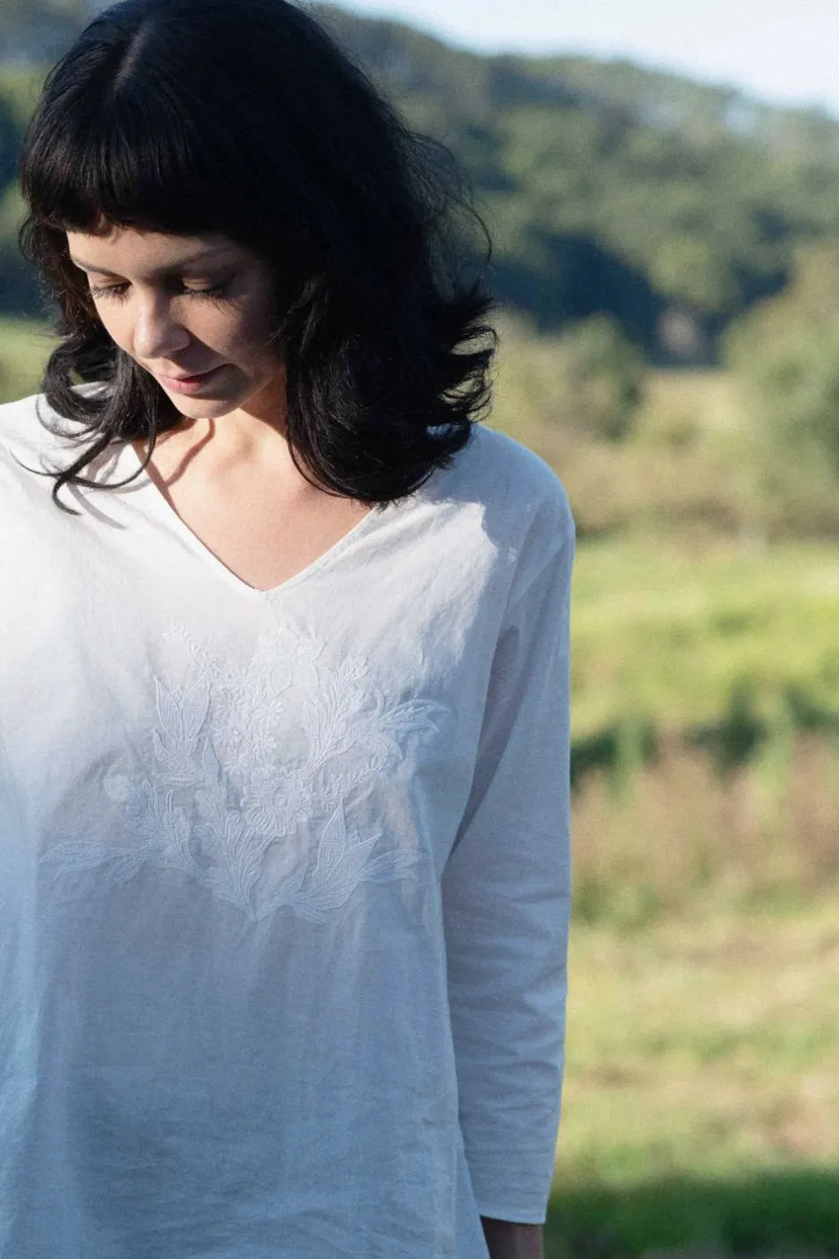 Sale Lazybones Tilly Top White *Organic Cotton