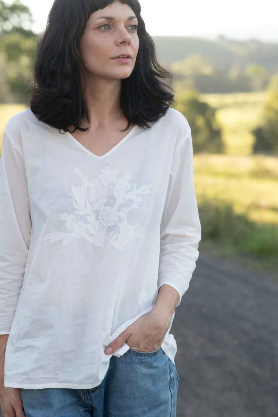 tilly_top_white_organic_cotton_2.webp Sale Lazybones Tilly Top White *Organic Cotton