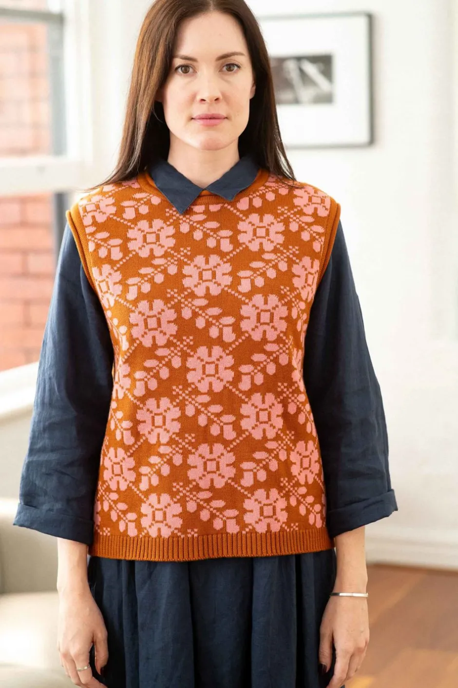 Outlet Lazybones Valerie Vest Floral *Organic Cotton