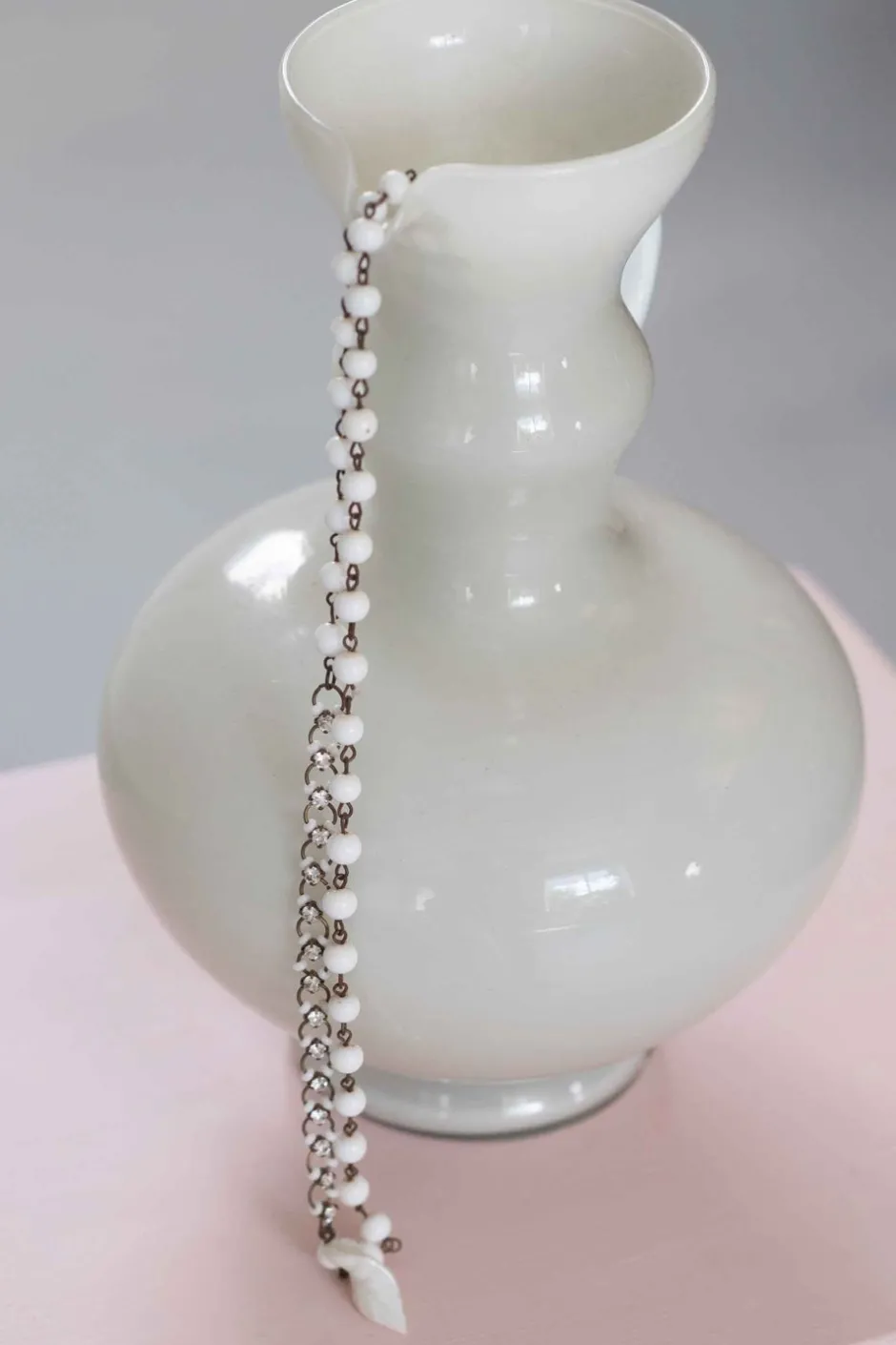 Best Lazybones Vintage Milk Glass Necklace