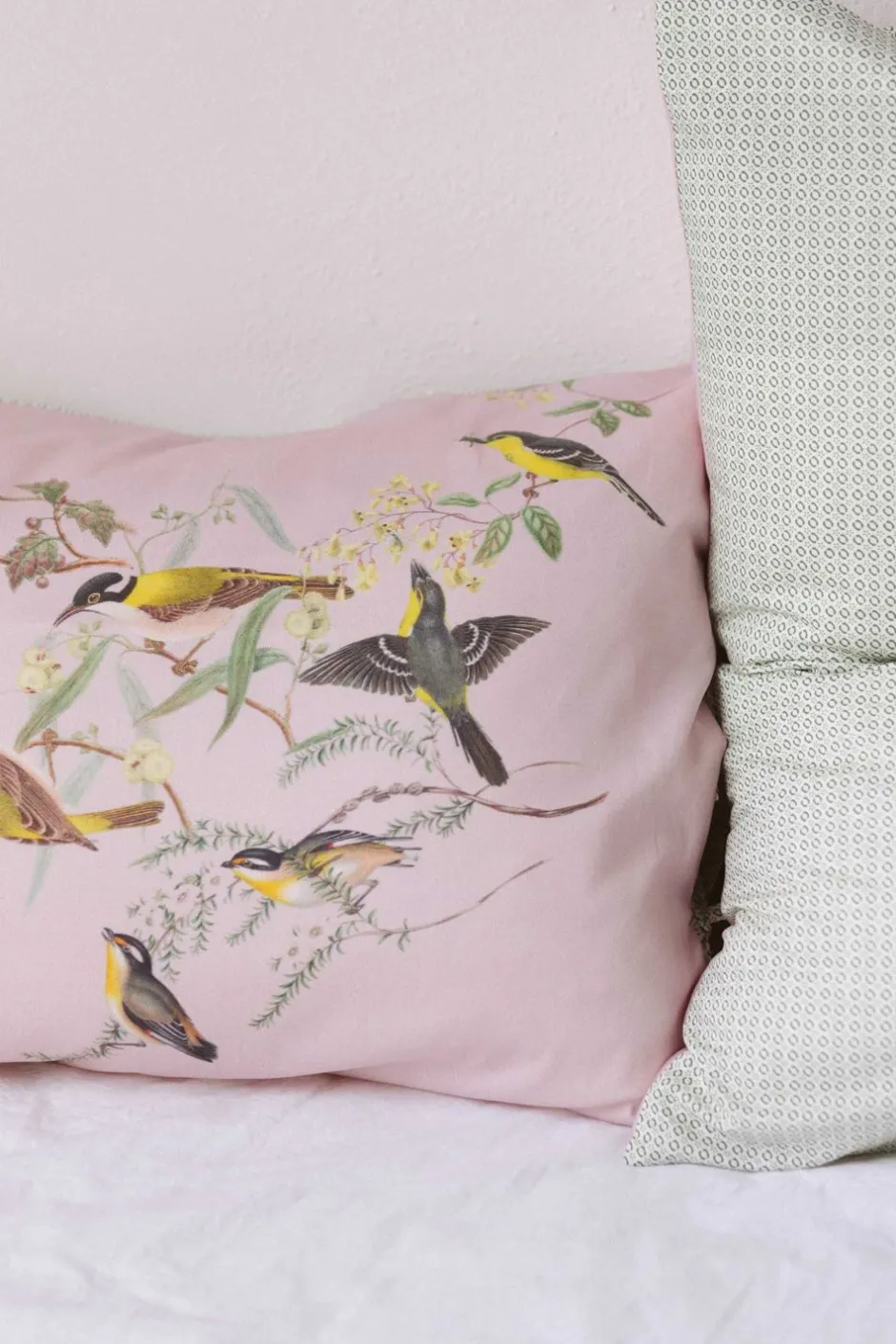 Online Lazybones Yellow Birds Pillowcase Set *Organic Cotton