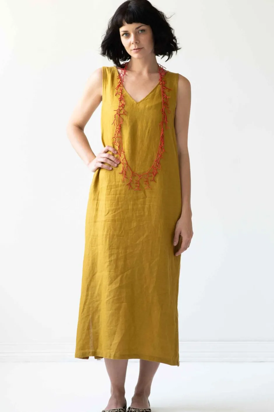ziggy_dress_olivine_3.webp Cheap Lazybones Ziggy Dress Olivine